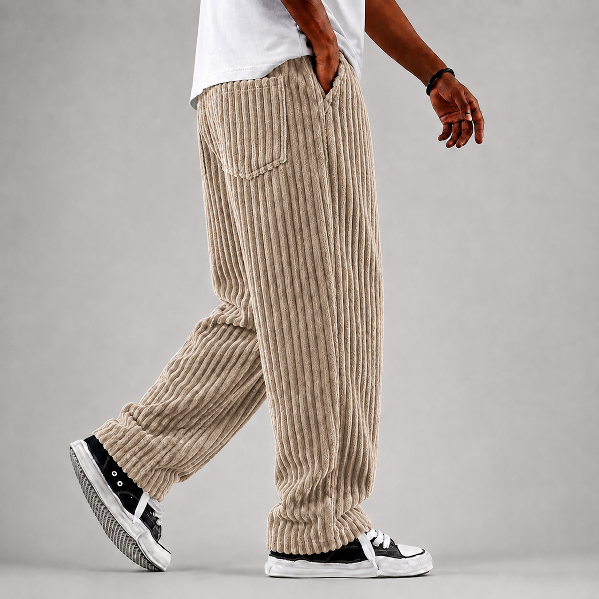 Austen - Men's Loose Corduroy Straight-Leg Everyday Trousers