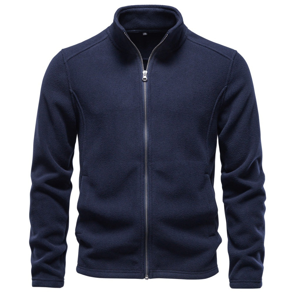 Ciaran - Men's Stand Collar Full Zip Fleece Jacket