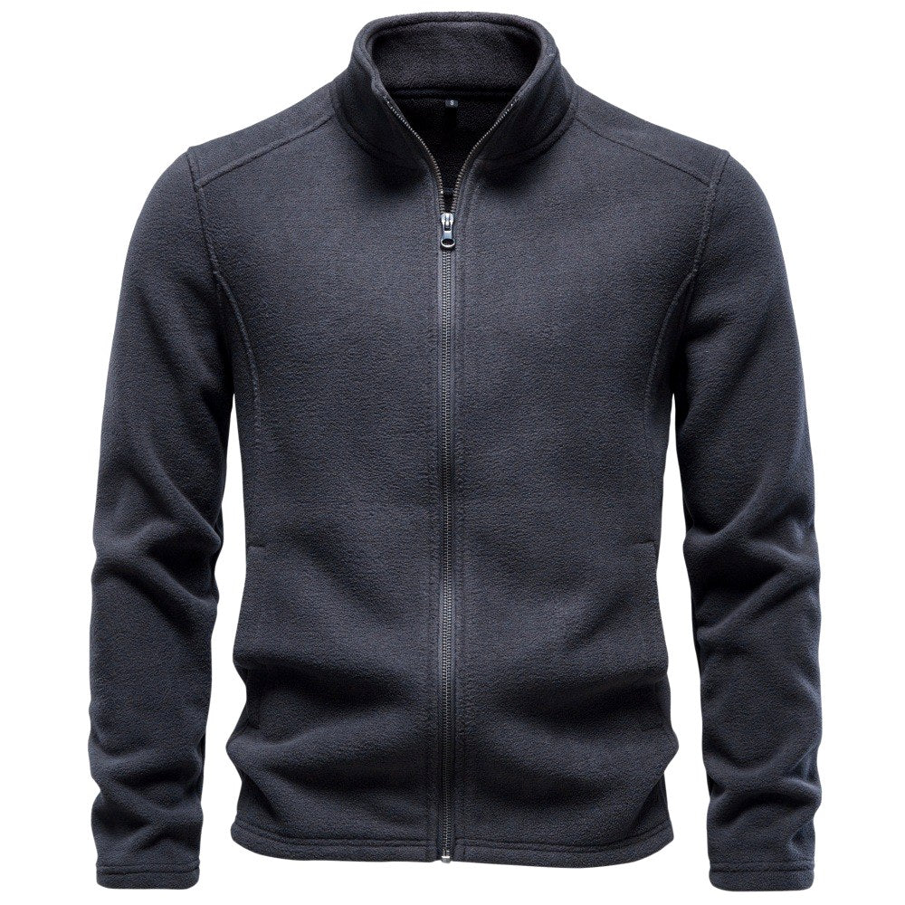 Ciaran - Men's Stand Collar Full Zip Fleece Jacket