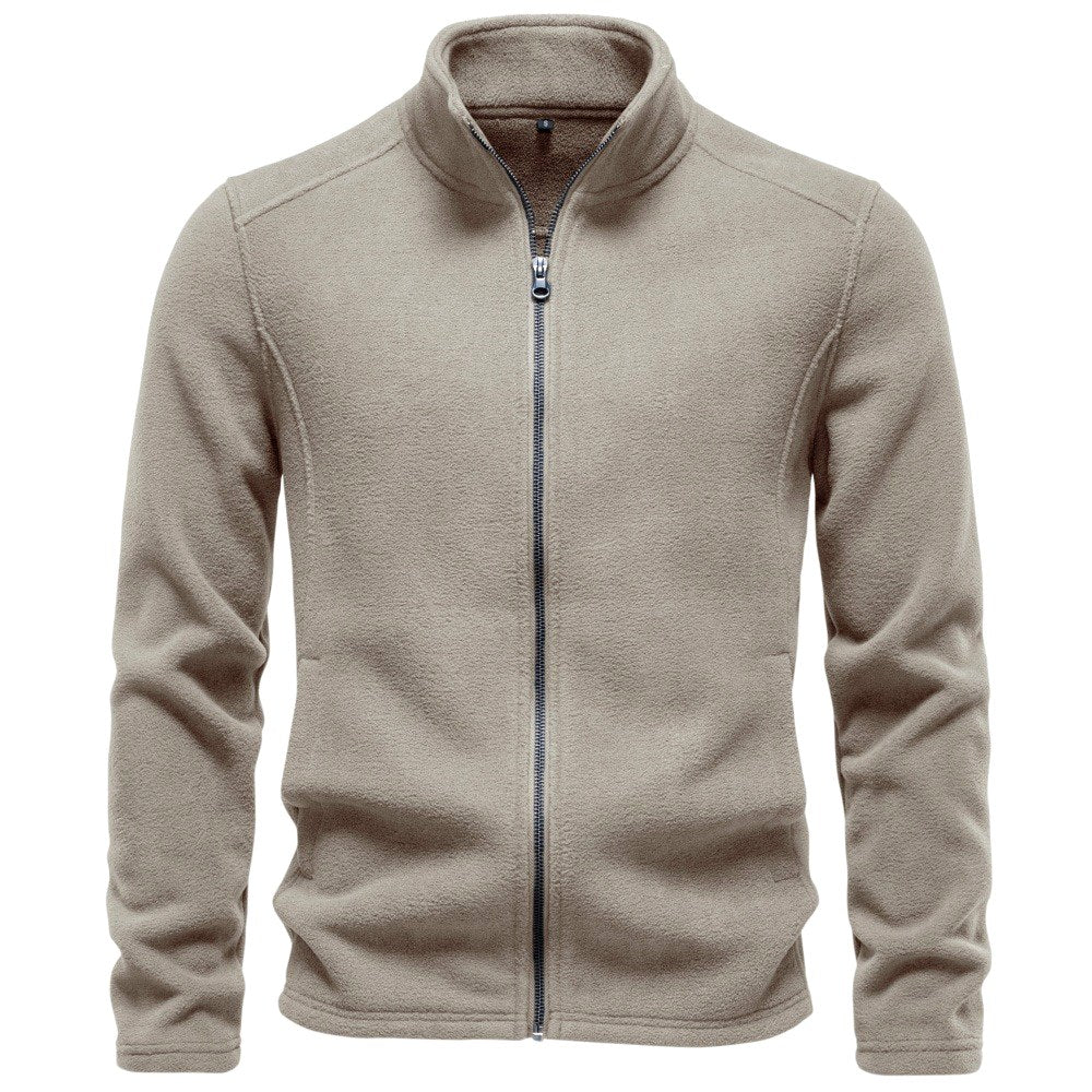 Ciaran - Men's Stand Collar Full Zip Fleece Jacket