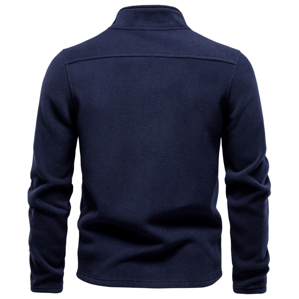 Ciaran - Men's Stand Collar Full Zip Fleece Jacket