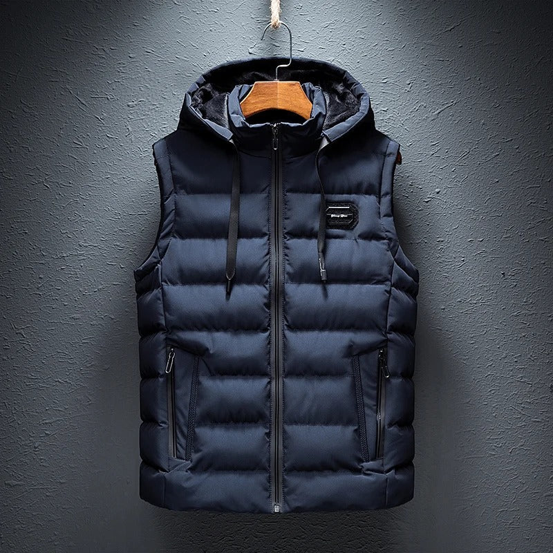 Elijah - Men's Quilted Hooded Puffer Vest