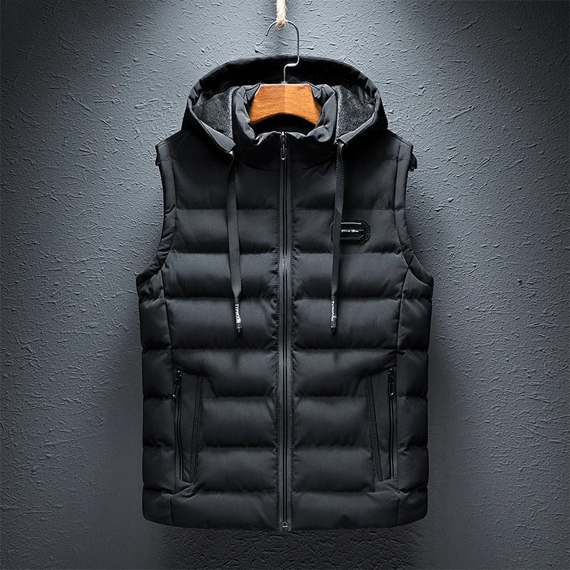 Elijah - Men's Quilted Hooded Puffer Vest