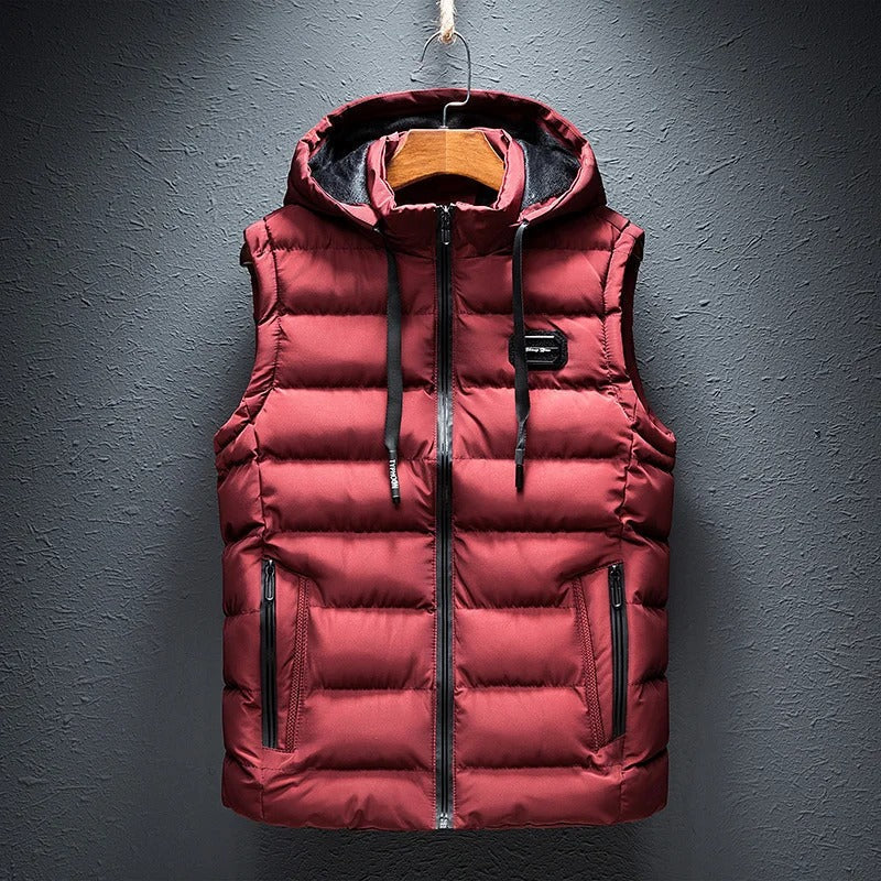 Elijah - Men's Quilted Hooded Puffer Vest