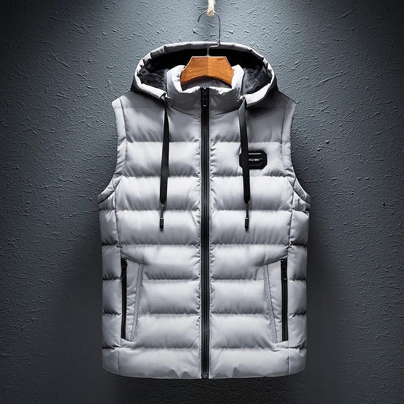 Elijah - Men's Quilted Hooded Puffer Vest