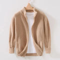 Nelson - Men's Ribbed-Cuff Zip Cardigan