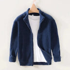 Nelson - Men's Ribbed-Cuff Zip Cardigan
