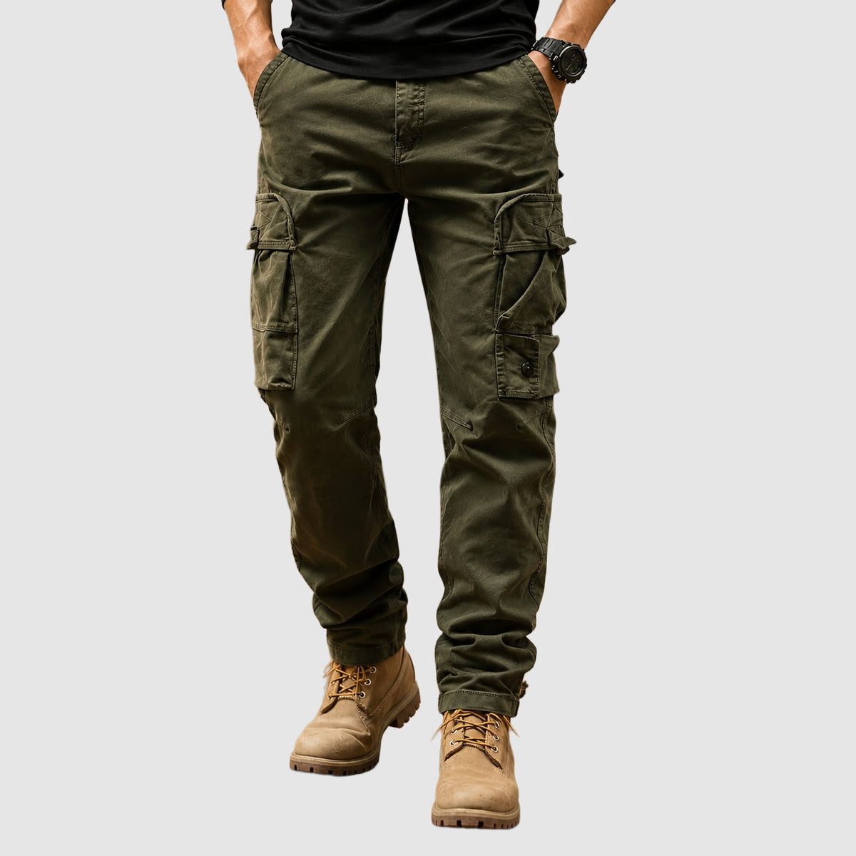 Reuben - Men's Relaxed Cargo Pants with Layered Utility Pockets