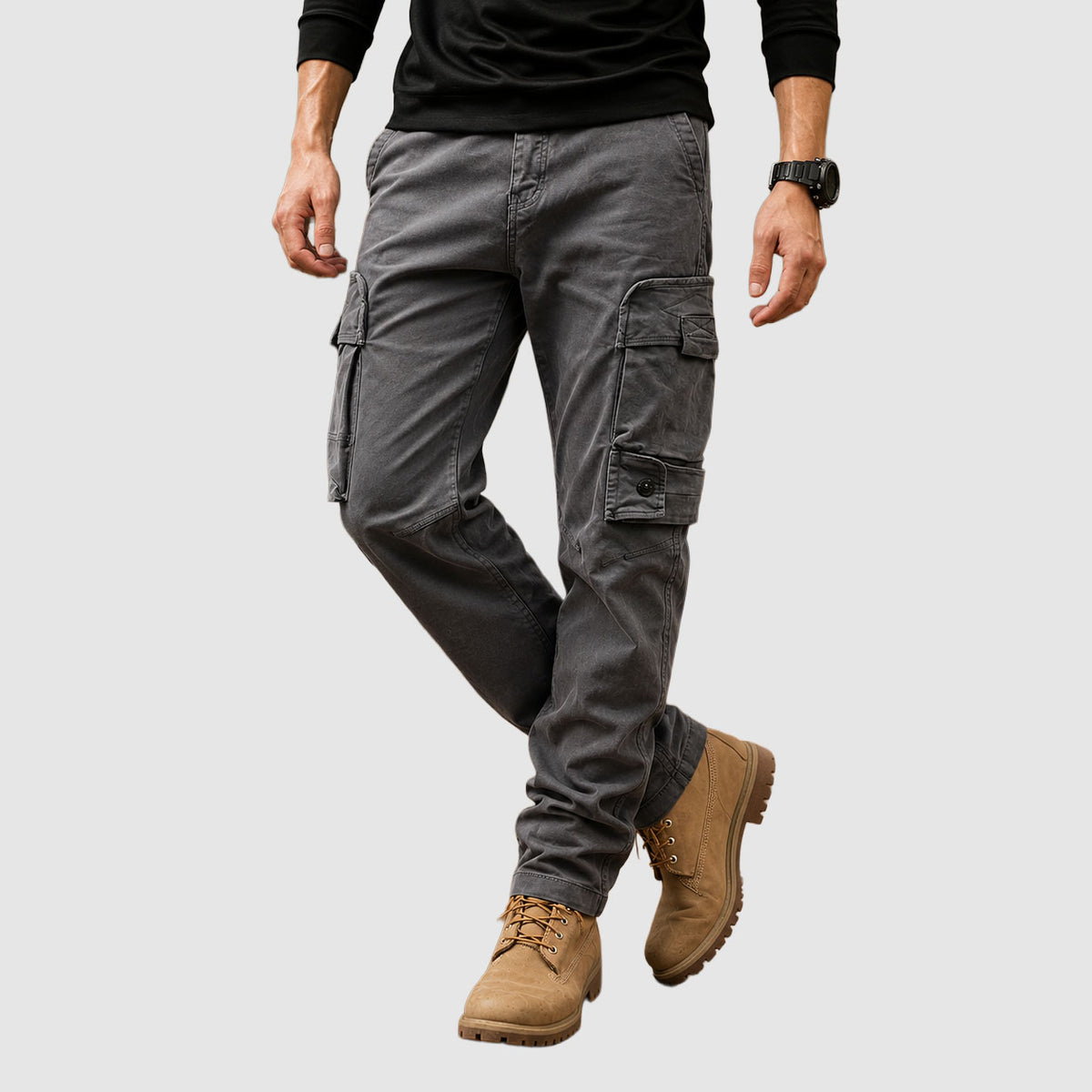 Reuben - Men's Relaxed Cargo Pants with Layered Utility Pockets