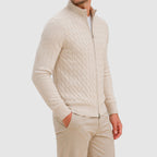 Torin - Men's Cable-Knit Full-Zip Cardigan