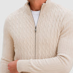 Torin - Men's Cable-Knit Full-Zip Cardigan