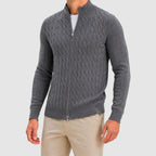 Torin - Men's Cable-Knit Full-Zip Cardigan