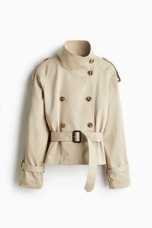 Adelaide - Women's Double-Breasted Belted Trench Jacket