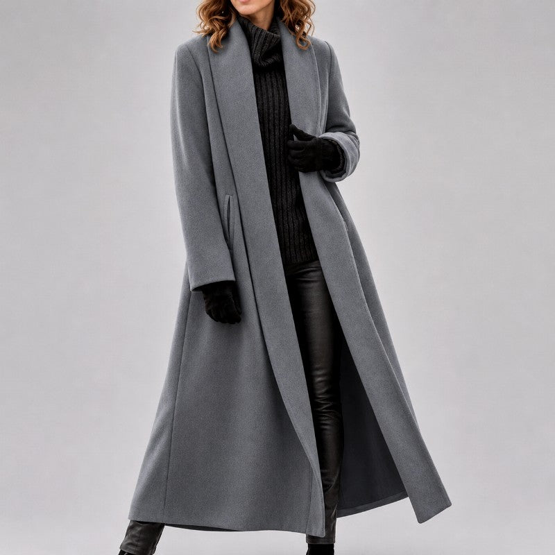 Adrienne - Women's Longline Open-Front Overcoat 1