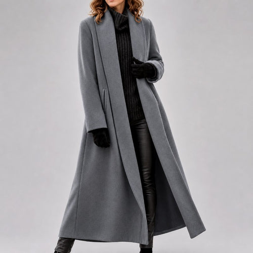 Adrienne - Women's Longline Open-Front Overcoat 1
