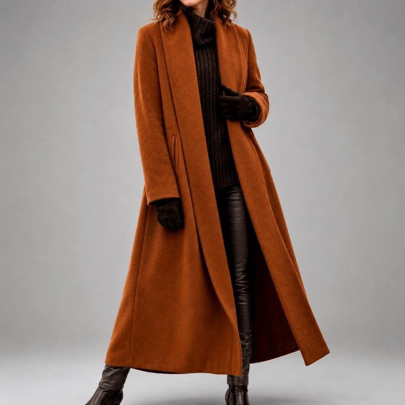 Adrienne - Women's Longline Open-Front Overcoat 3