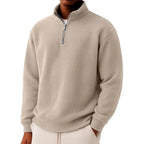 Albert - Men's Waffle Knit Quarter-Zip Sweater 3