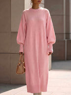 Alida - Women's Oversized Long Sleeve Knit Sweater Dress 4