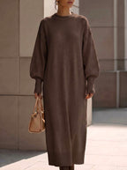 Alida - Women's Oversized Long Sleeve Knit Sweater Dress 5
