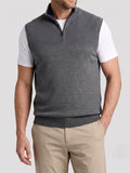 Anderson - Men's Textured Half-Zip Stand Collar Vest 2