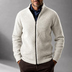 Andre - Men's Ribbed Mock Neck Slim Fit Cardigan 2