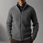 Andre - Men's Ribbed Mock Neck Slim Fit Cardigan 3