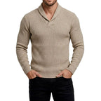 Andy - Men's Ribbed V-Neck Slim Fit Sweater 1