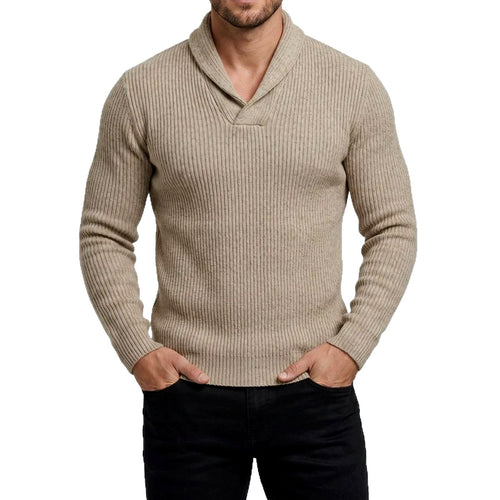 Andy - Men's Ribbed V-Neck Slim Fit Sweater 1