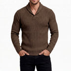 Andy - Men's Ribbed V-Neck Slim Fit Sweater 2