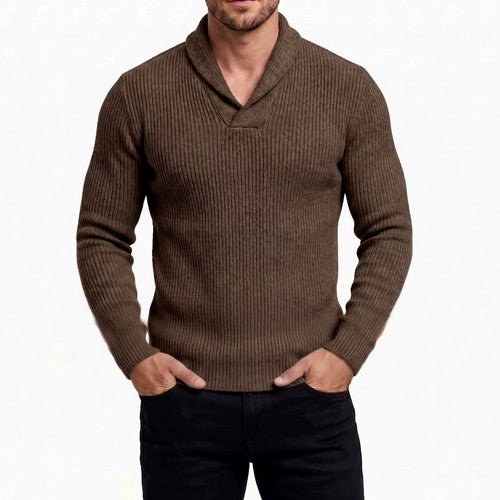 Andy - Men's Ribbed V-Neck Slim Fit Sweater 2