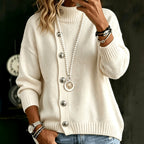 Angela - Women's High Neck Loose Asymmetric Sweater 2