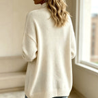 Angela - Women's High Neck Loose Asymmetric Sweater 4