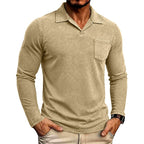 Armand - Men's Vintage Washed Long Sleeve Polo Shirt 2