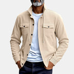 Aron - Men's Corduroy Stand Collar Button-Up Jacket 1