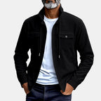 Aron - Men's Corduroy Stand Collar Button-Up Jacket 3