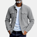 Aron - Men's Corduroy Stand Collar Button-Up Jacket 4