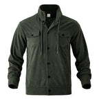 Aron - Men's Corduroy Stand Collar Button-Up Jacket 5