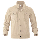 Aron - Men's Corduroy Stand Collar Button-Up Jacket 6