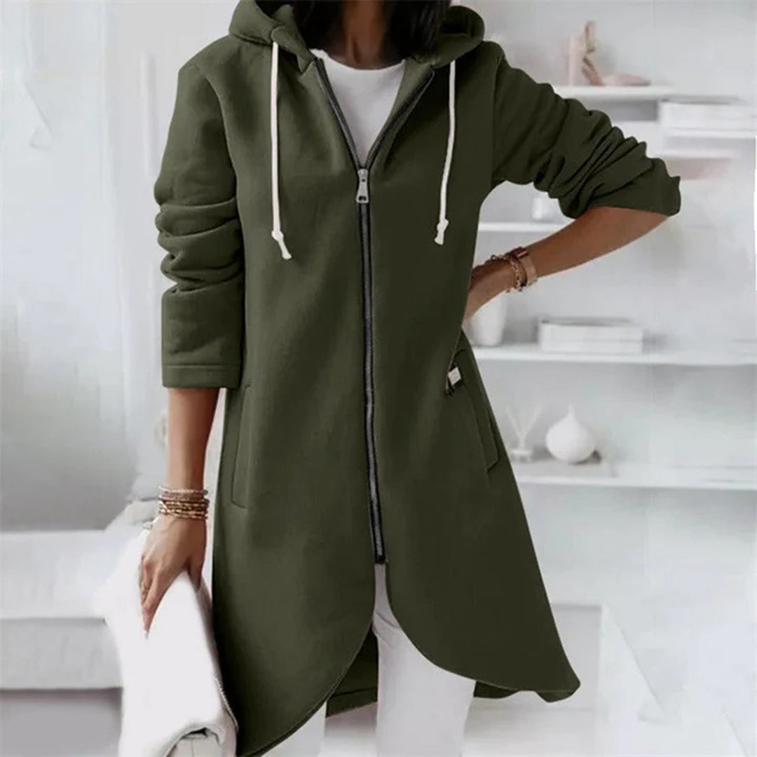Audrey - Women's Hooded Sweatshirt with Drawstring Hood 