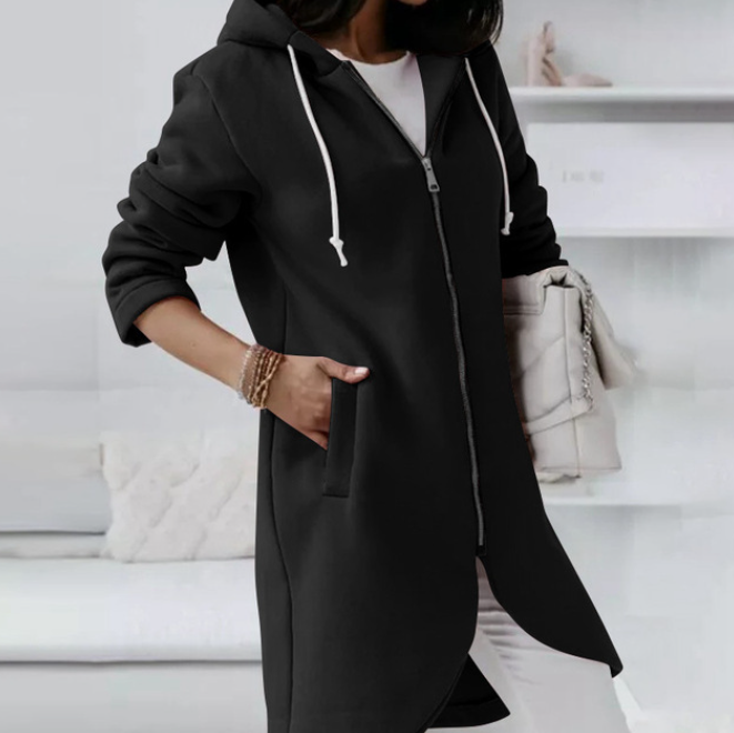 Audrey - Women's Hooded Sweatshirt with Drawstring Hood 