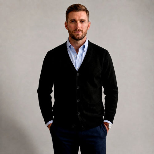 Barry - Men's V-Neck Slim Fit Cardigan  2