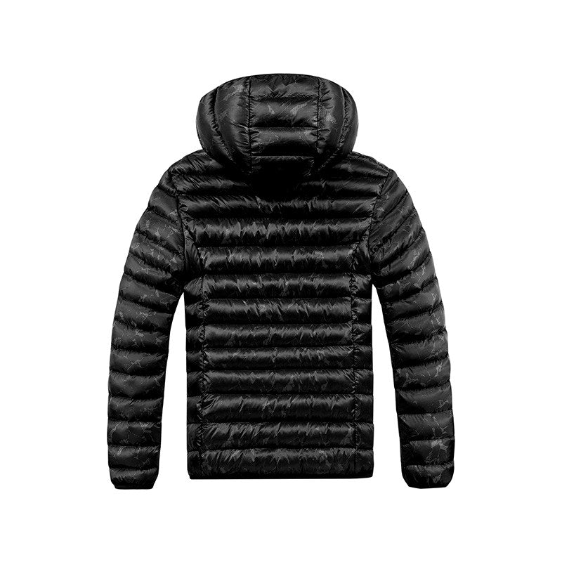 Breck - Men's Printed Hooded Puffer Jacket with Zip Pockets 5