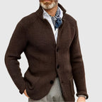 Brennan - Men's Button-Front Ribbed Cardigan