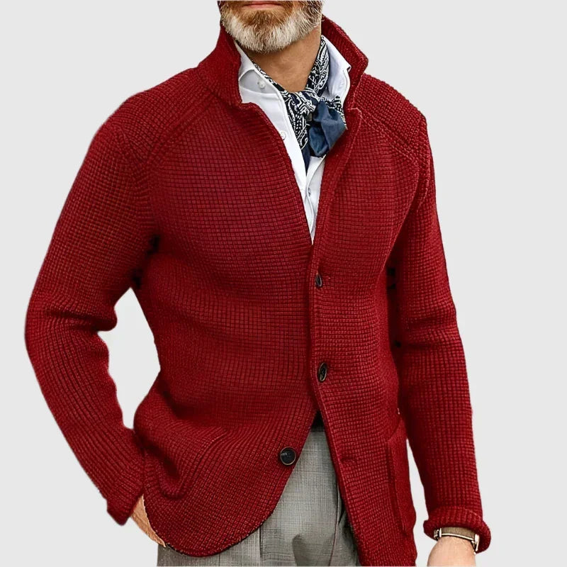 Brennan - Men's Button-Front Ribbed Cardigan