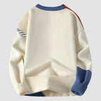 Bruno - Men's Color Block Cable Knit Patchwork Sweater