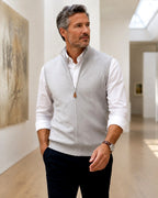 Bruno - Men's Slim Fit Full Zip Sleeveless Sweater Vest 5