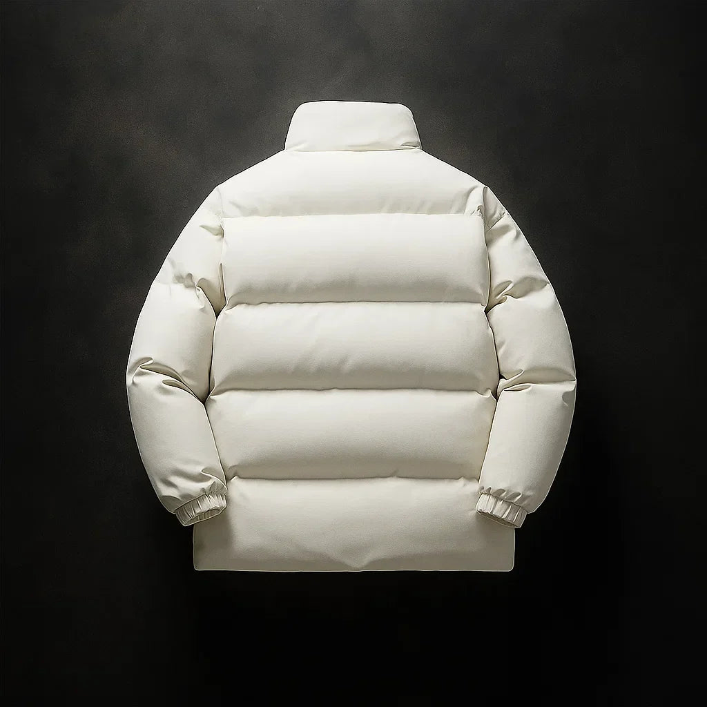 Calix - Men's Quilted Puffer Jacket with Stand Collar