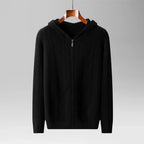 Carlo - Men's Cable Knit Full-Zip Hoodie