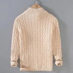 Cayson - Men's Cable Knit Half-Zip Sweater