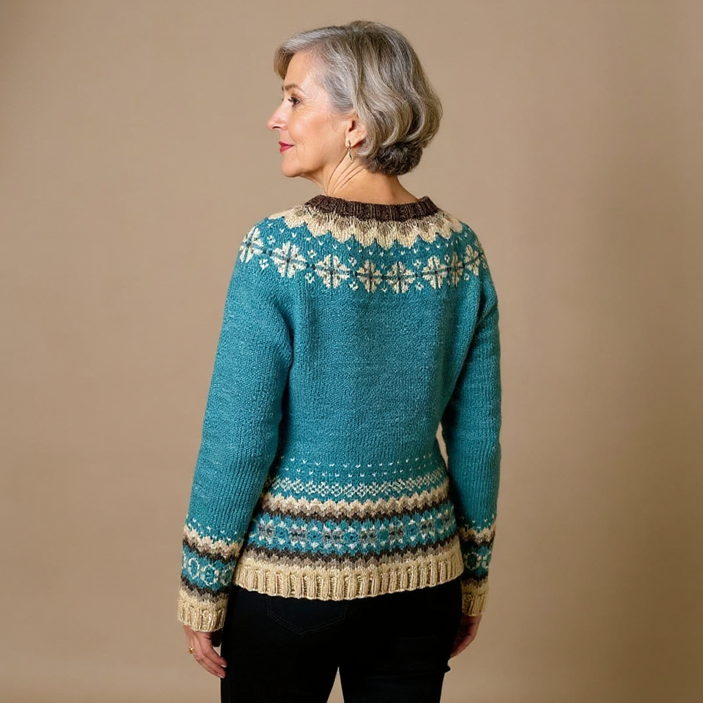 Claire - Women's Fair Isle Button-Front Cardigan